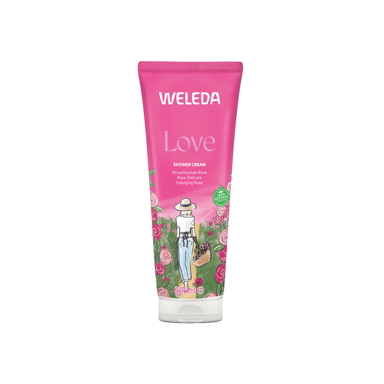 Doccia-cremosa-love-rosa,-jasmine-e-ylang-ylang-200Ml-Weleda