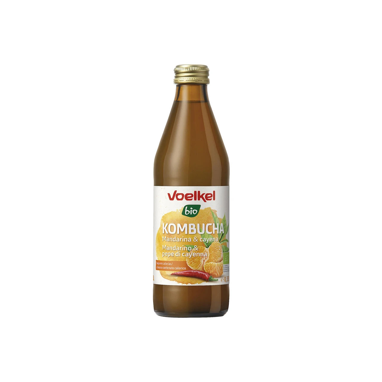 Kombucha-mandarino-e-pepe-di -cayenna-330ml-Voelkel