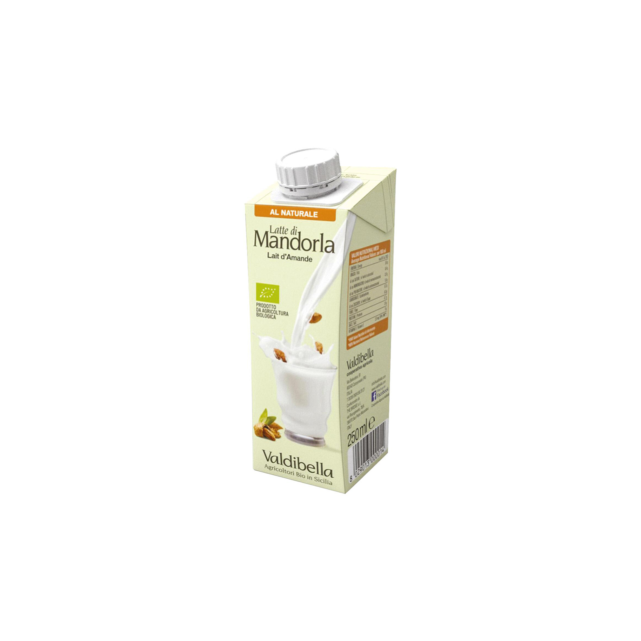 Latte-di-mandorla-8%-senza-zucchero-250Ml.-Valdibella