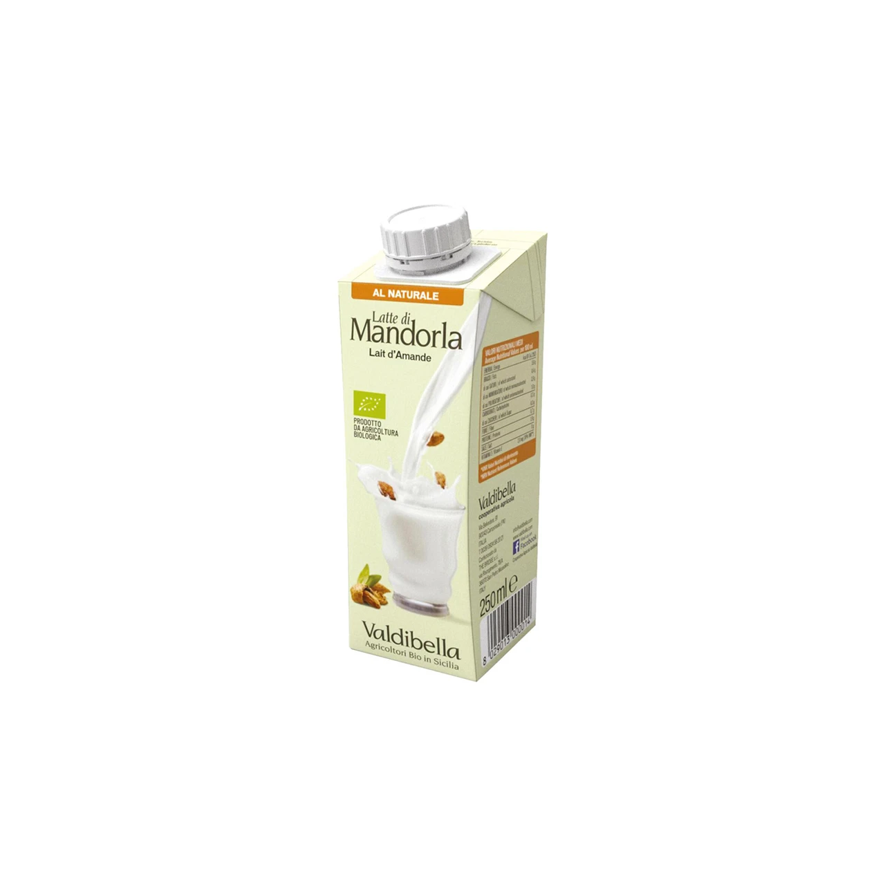 Latte-di-mandorla-8%-senza-zucchero-250Ml.-Valdibella