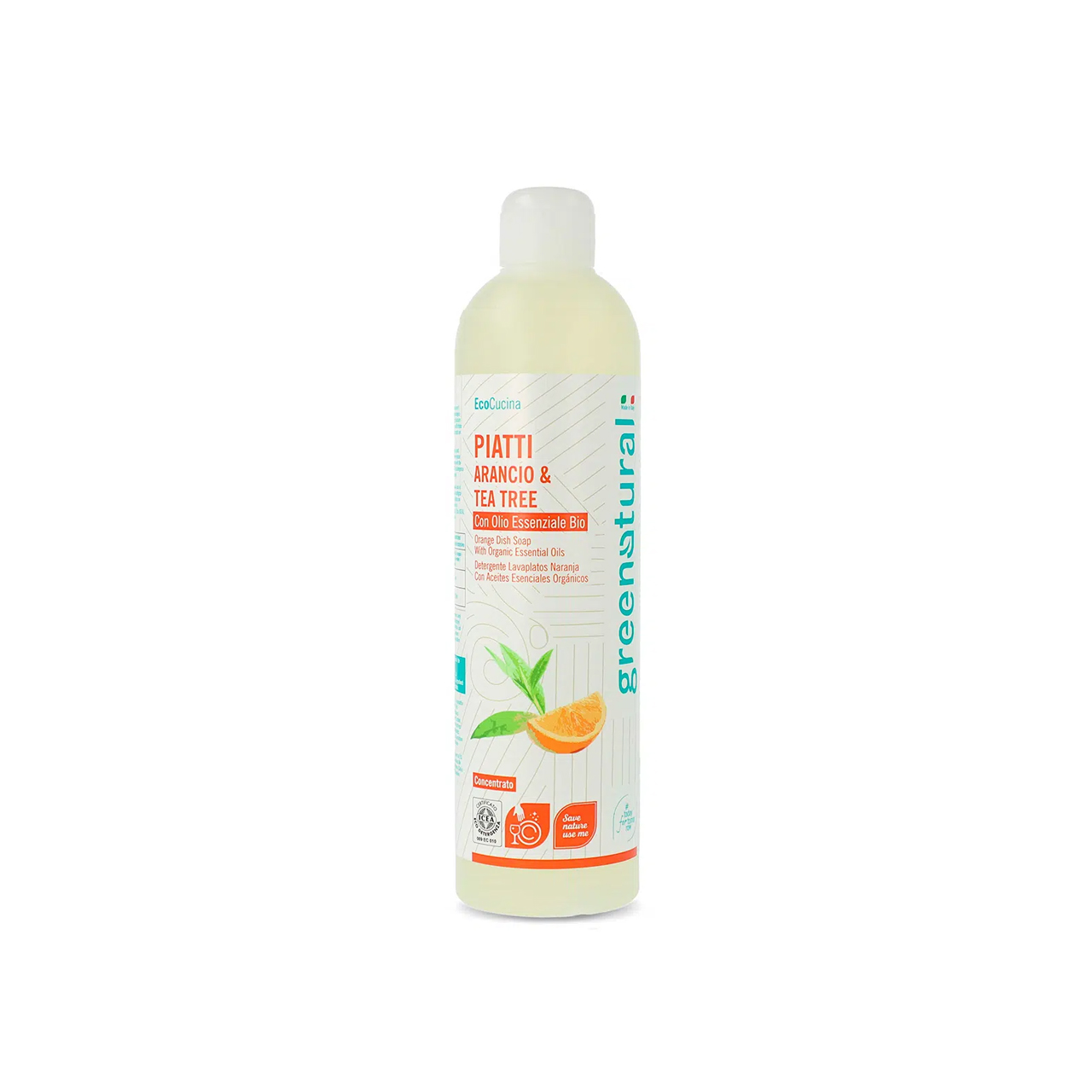 Detersivo-piatti-e-stoviglie-arancio-e-tea-tree-500ml-green-natural