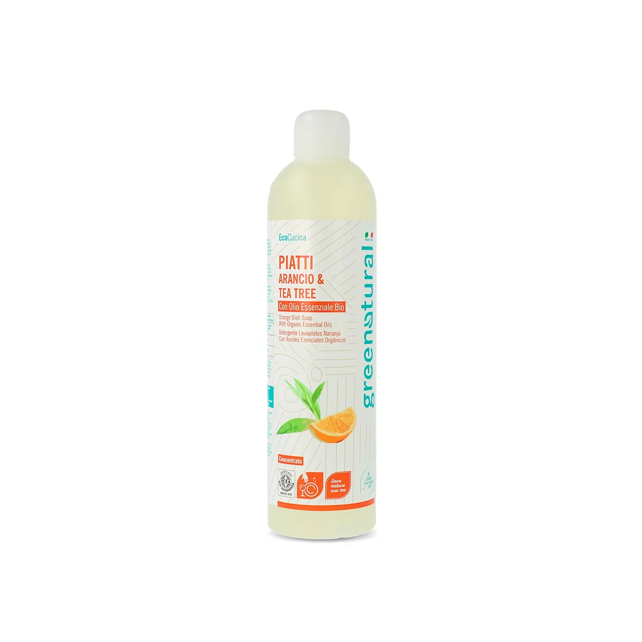 Detersivo-piatti-e-stoviglie-arancio-e-tea-tree-500ml-green-natural