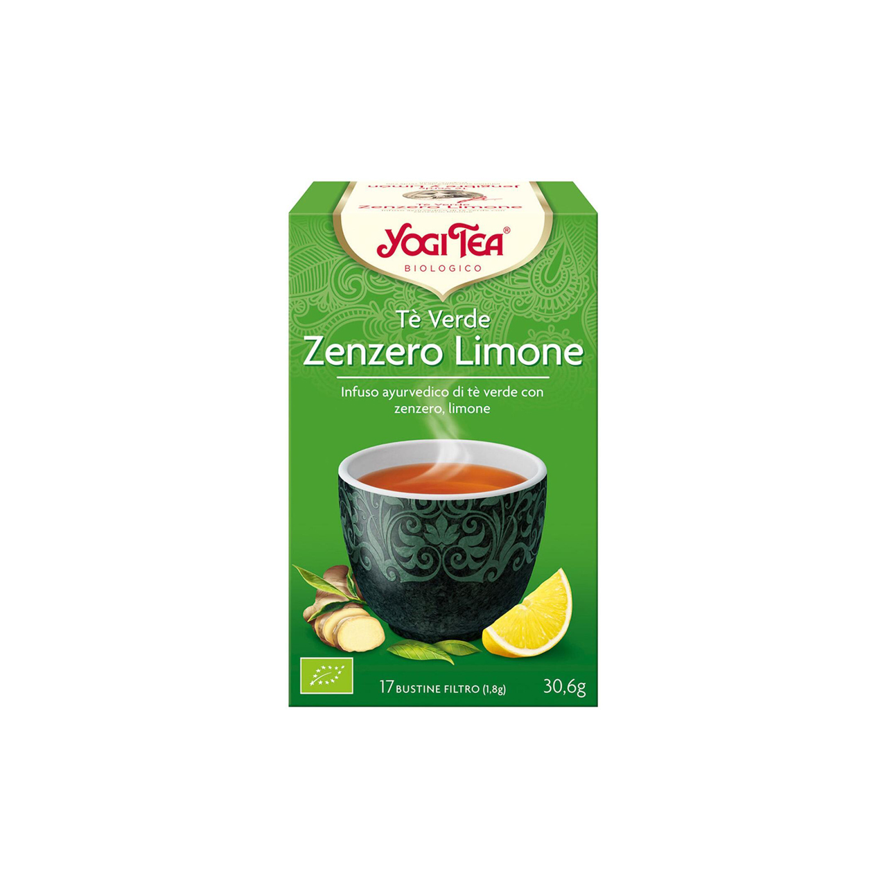 Tè-Verde-Zenzero-Limone-Ayurvedico-30,6gr-Yogi-Tea-