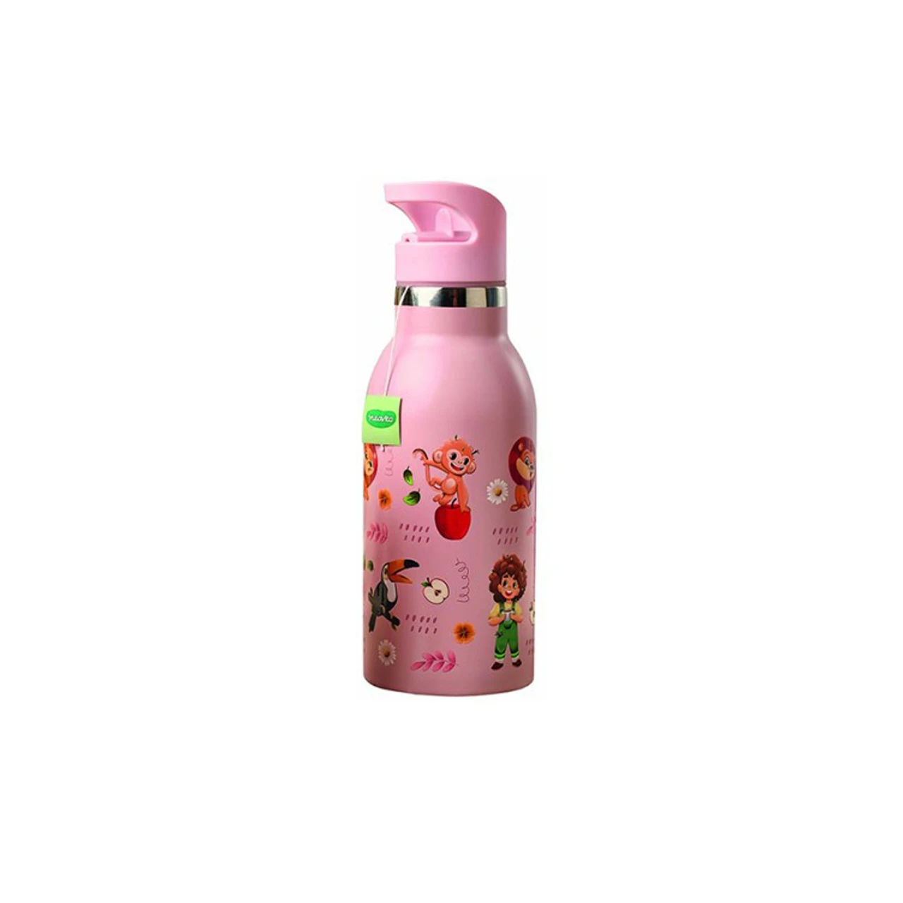 Kids-bottle-bottiglia termos-in-acciaio-inox-rosa-400ml-Neavita