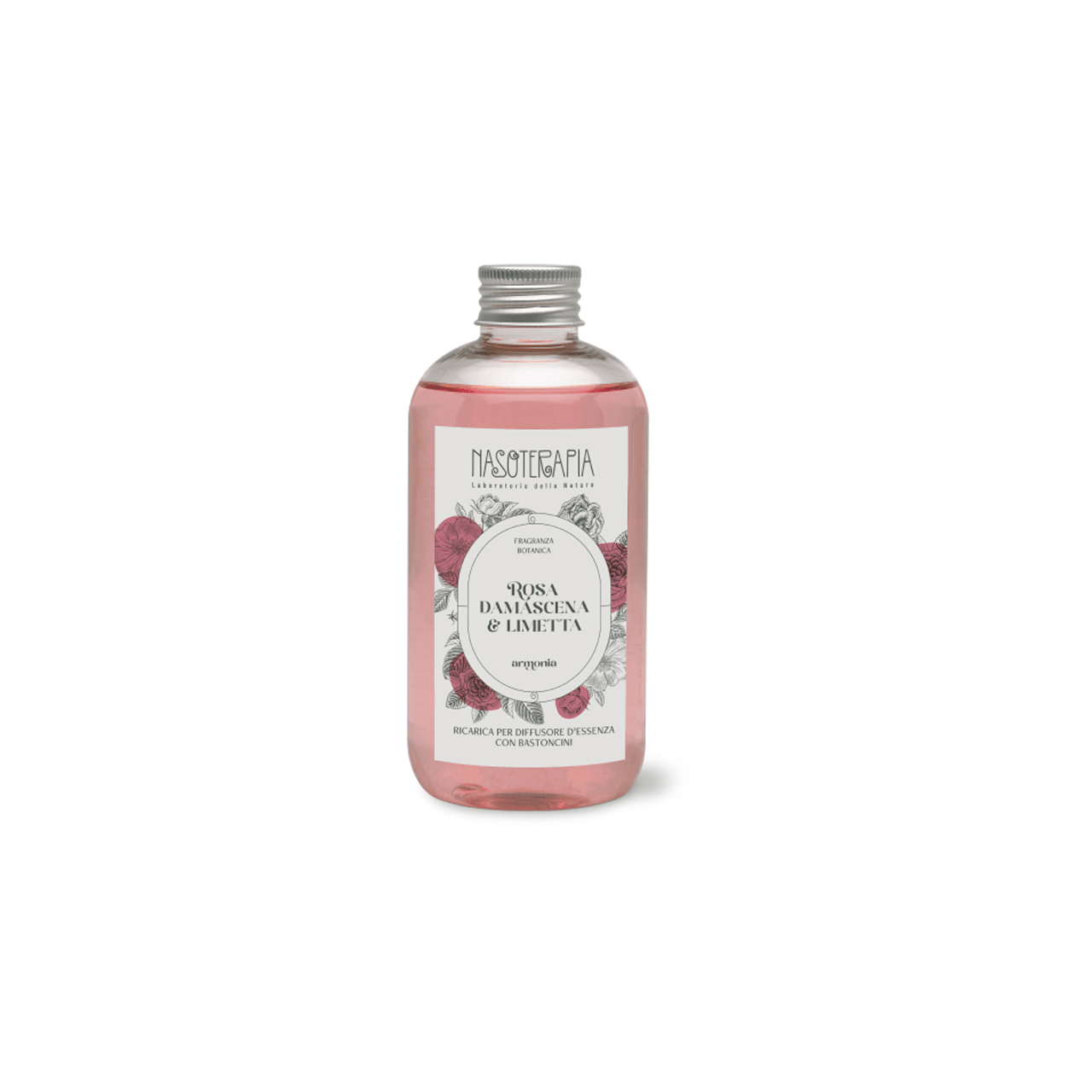 Ricarica-per-diffusore-a-bastoncini-rosa-damascena-e-limetta-250ml-Nasoterapia