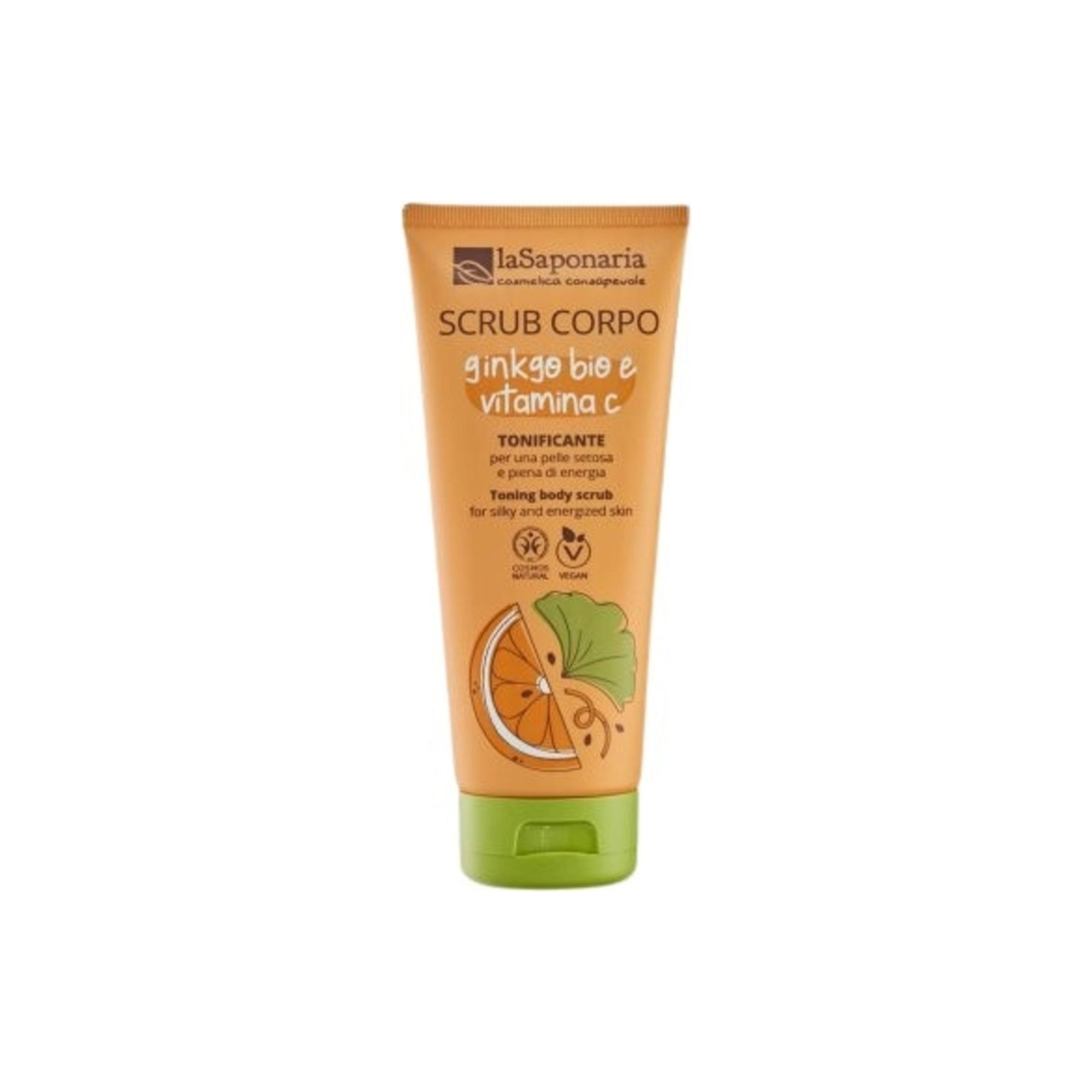Scrub-corpo-tonificante-ginkgo-e-vitamina-C-200ml-la-saponaria