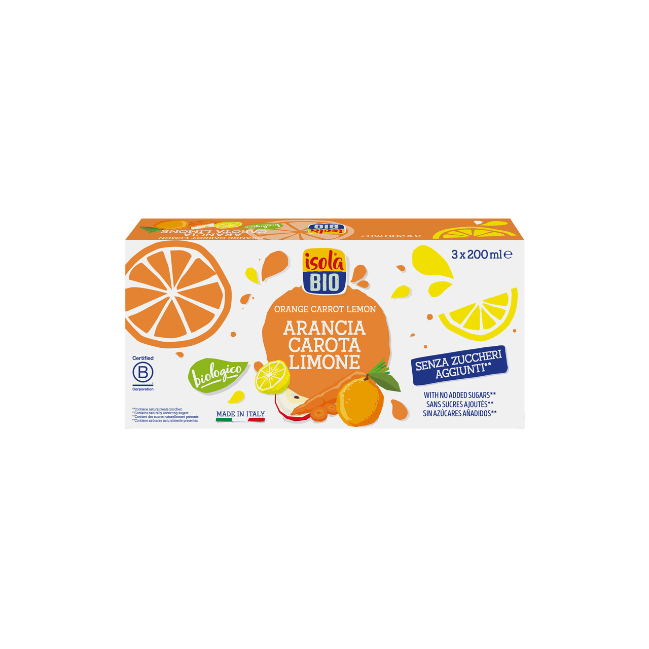 Bevanda-a-base-di-arancia,-carota,-limone-3x200Ml-Isola-bio