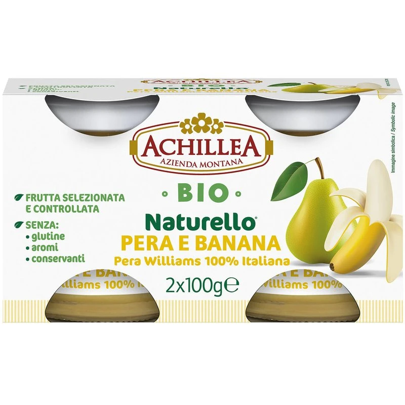 Naturello-pera-banana-2x100Gr-Achillea
