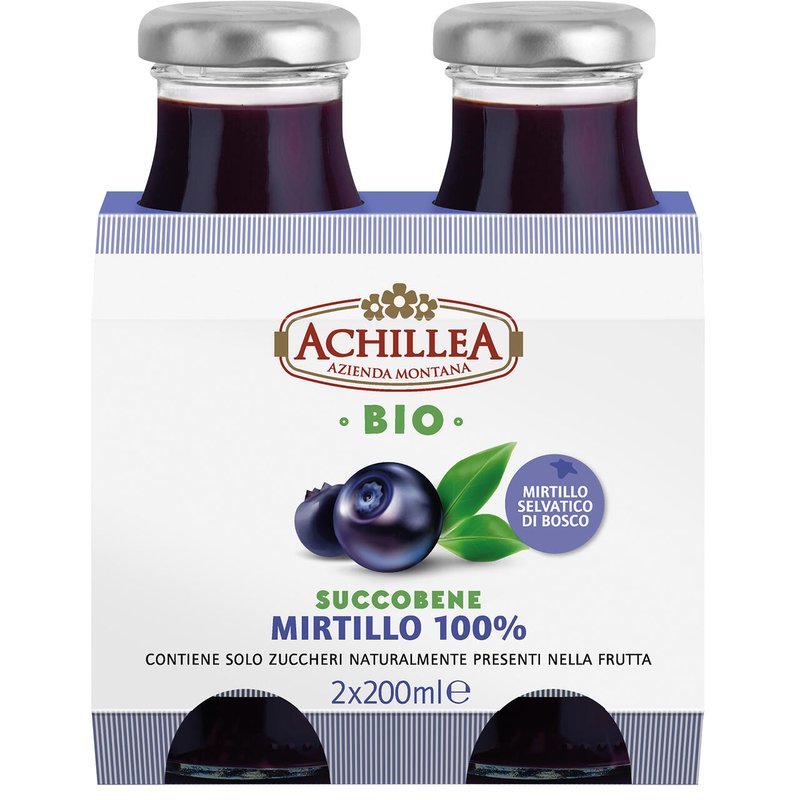 Succobene-mirtillo-100%-2x200Ml-Achillea