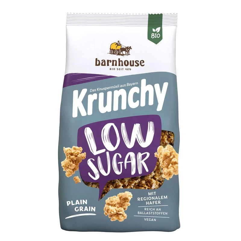 Krunchy-plain-grain-low-sugar-375Gr.-Barnhouse