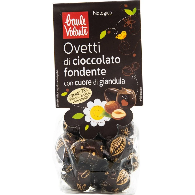 Ovetti-di-cioccolato-fondente-con-cuore-di-gianduia-100Gr.-Baule-volante