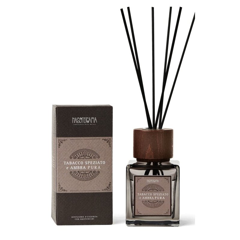 Diffusore-a-Bastoncini-Tabacco-Speziato-e-Ambra-200ml-Nasoterapia